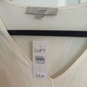 LOFT Women's Elegant Cream Blouse